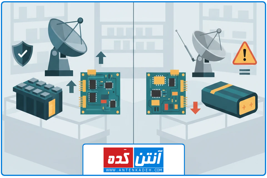 مقایسه قطعات | نصب ماهواره در آپادانا