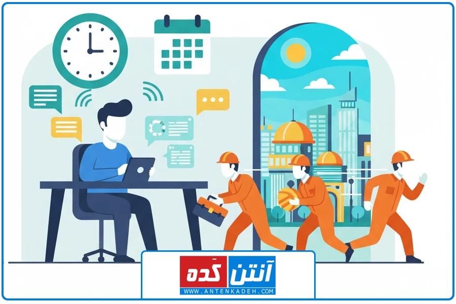 هماهنگی و اعزام | نصب ماهواره در صادقیه