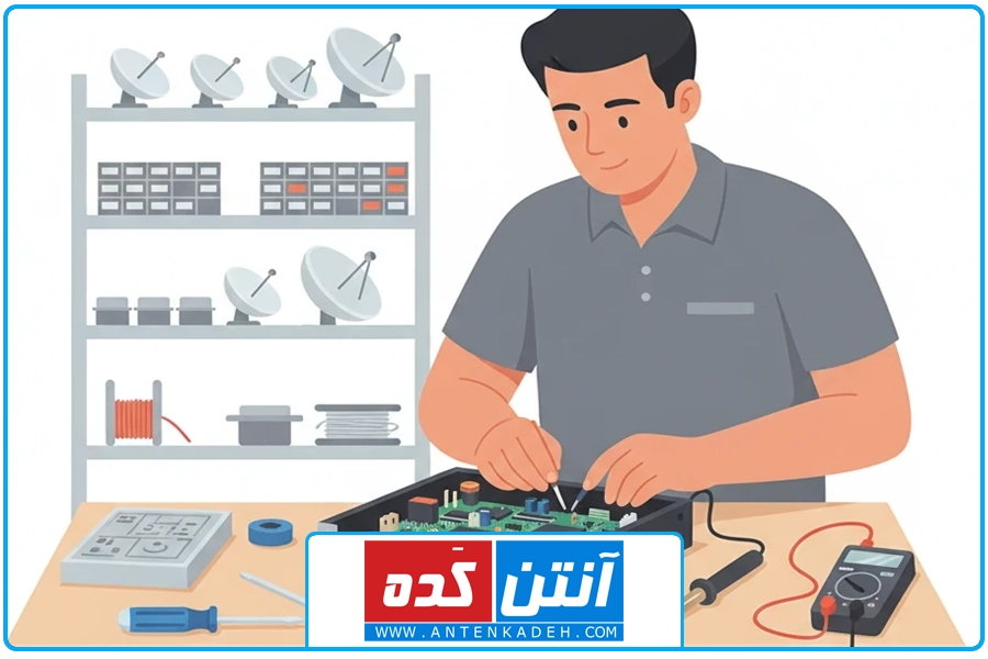 بررسی قطعات خراب | تعمیر رسیور در مرزداران