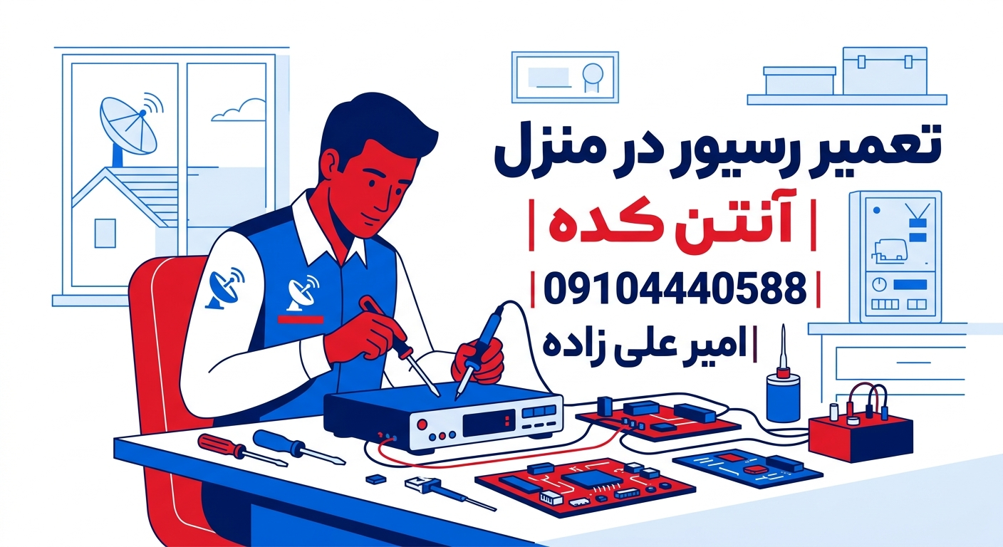تعمیر رسیور ماهواره در منزل | آنتن کده