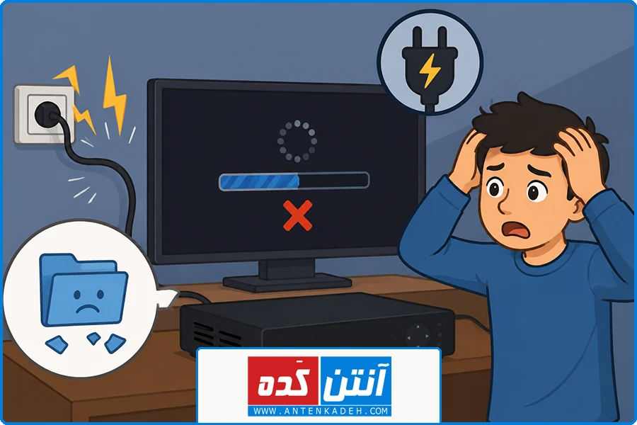 تعمیر رسیور شهرک غرب | قطع ناگهانی برق هنگام ذخیره اطلاعات