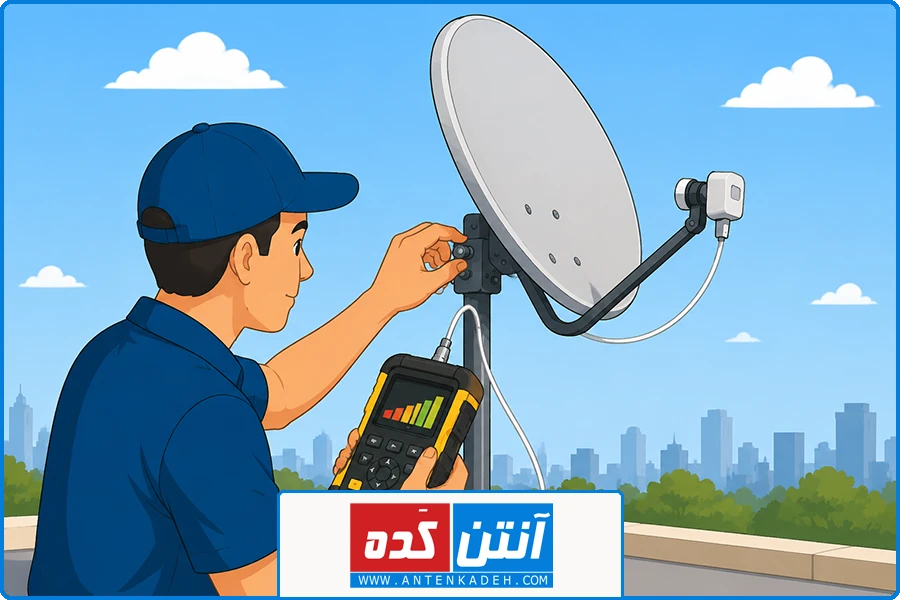 نصب ماهواره در شهرک غرب | استفاده از تجهیزات اندازهگیری سیگنال