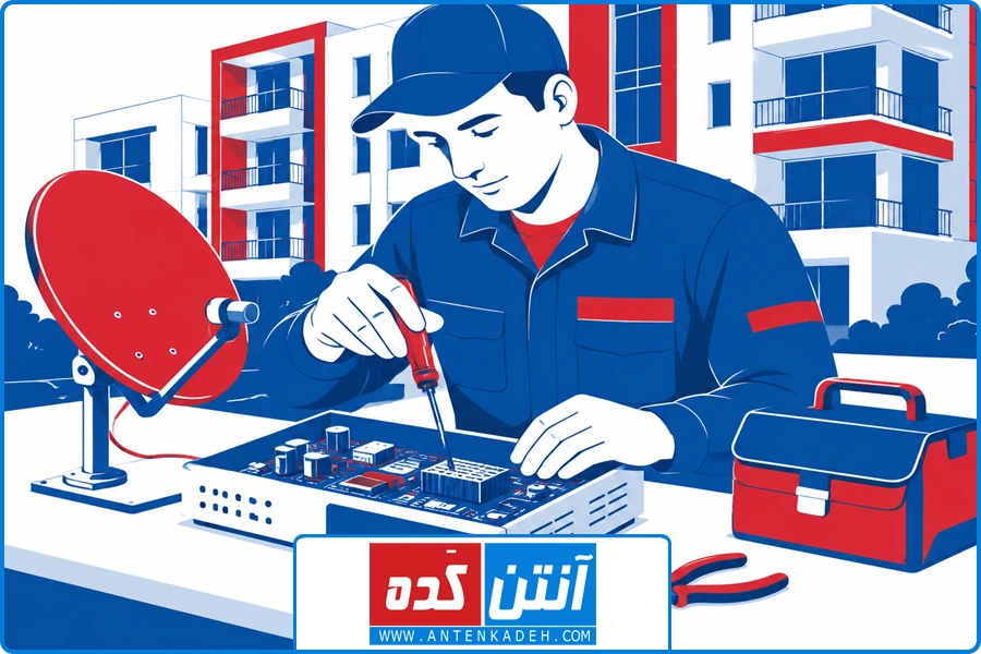 خرابی منبع تغذیه | تعمیر رسیور مجتمع غرب تهران